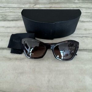 Prada SPR 07X Brown Tortoise Butterfly Sunglasses